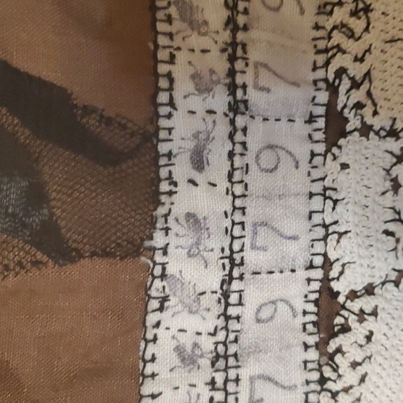 Transformations by Helen brown linen tank embellished w black lace size medium - Picture 8 of 9